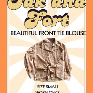 OAK + FORT Tan Blouse